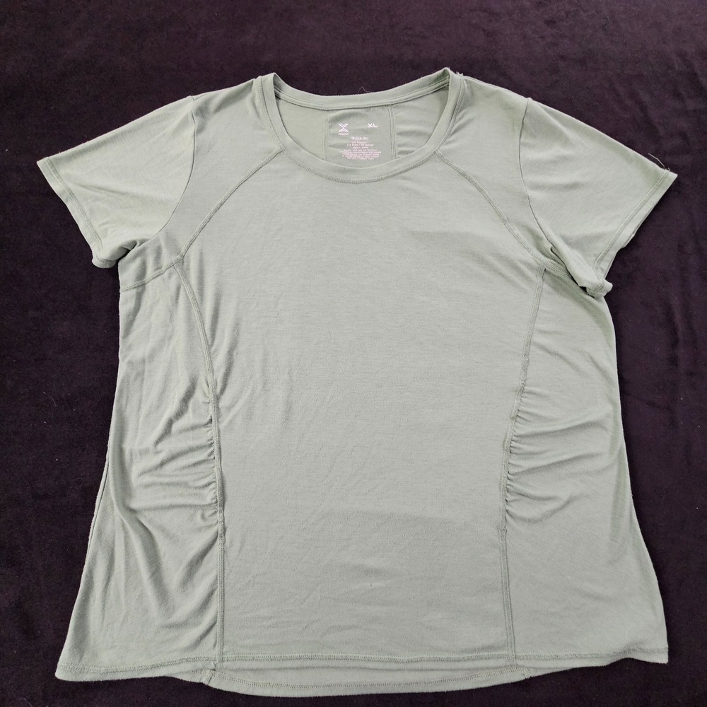Xersion Quick-Dry Green Short Sleeve Performance T-Shirt Women's XL